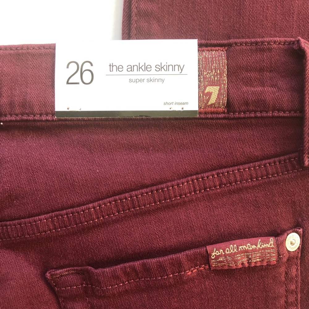 NWT FOR ALL 7MAKING THE ANKLE SKINNY JEANS - Picture 4 of 8
